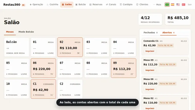 Prévia do vídeo: mesas do salão, do jeito que a equipe vê